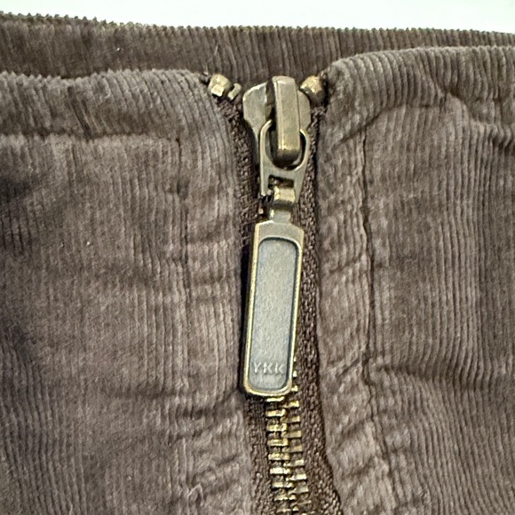 We the Free Brown Corduroy Front Zip Mini Skirt size 4 - Picture 2 of 6
